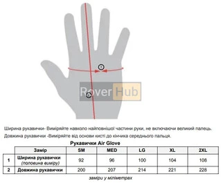 Вело рукавички TLD AIR GLOVE; [RED] 2X