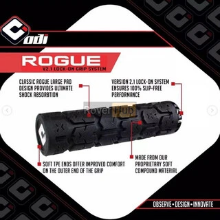 Грипси ODI Rogue v2.1 Lock-On MTB Closed End 135mm Gray