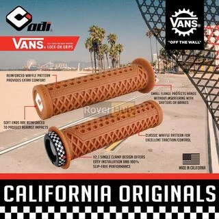 Грипси ODI Vans&reg; Lock-On Grips Black w/ White Clamp, чорні з білими замками