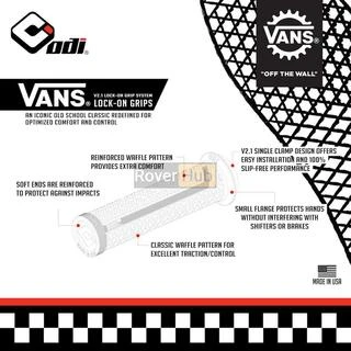 Грипси ODI Vans&reg; Lock-On Grips Black w/ White Clamp, чорні з білими замками