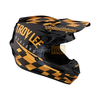 Мотошолом TLD SE4 POLYACRYLITE HELMET RACE SHOP [BLACK/GOLD] LG