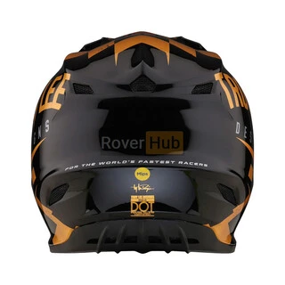 Мотошолом TLD SE4 POLYACRYLITE HELMET RACE SHOP [BLACK/GOLD] XL