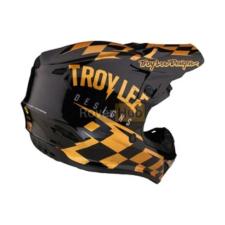 Мотошолом TLD SE4 POLYACRYLITE HELMET RACE SHOP [BLACK/GOLD] XL