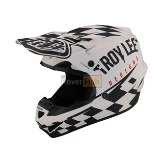 Мотошолом TLD SE4 POLYACRYLITE HELMET RACE SHOP [WHITE/BLACK] XL