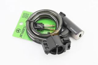 Замок протиугінний тросовий 1000х12мм під ключ, кріп. за трубу сидіння, чорний 511