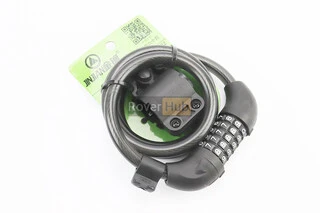 Замок протиугінний тросовий 1200х12мм з 5-ти значним кодом, кріплення за трубу сидіння, 502/501