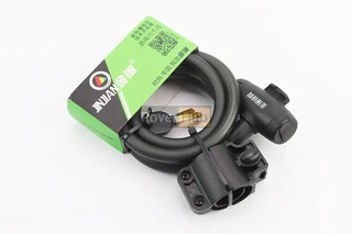 Замок протиугінний тросовий 1500х12мм під ключ, кріплення за трубу сидіння, 508