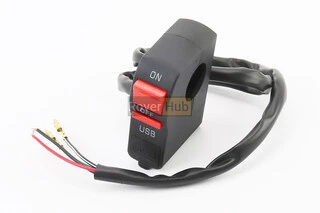 Зарядка USB универсальная на 1 выход, с кнопкой вкл/выкл (крепление на руль)