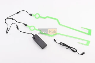 Подсветка LED на мото шлем, 3 режима, зеленая (без батареек)