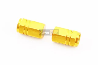 Ковпачок ніпеля "ШЕСТИГРАННИК", алюмінієвий, золотистий 2шт