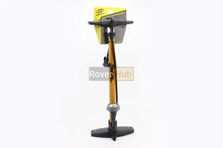 Насос ручной &quot;напольный&quot; с манометром 160 psi/11 bar, под штуцера Schrader&amp;Presta, жёлтый SPM-155P