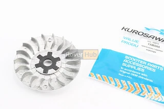 Крыльчатка переднего вариатора (под вал 13мм) + шайба "крест" Yamaha JOG 50