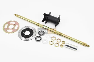 Вісь задня 740мм - на ATV027-19, кріплення, диск гальмівний, зірка - к-кт 15 деталей