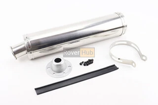 УЦІНКА STORM Глушник ПРЯМОТОЧНИЙ без коліна 420*100мм TUNING, ХРОМ тип 2 (без прокладки)