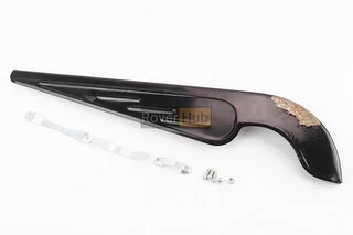 УЦЕНКА велоаксессуары Защита цепи на 26-28" стальная, чёрная (налёт ржавчины, потёртости, частично облущенная краска см. фото)