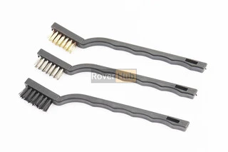 Щітки металеві малі з пластиковою ручкою, к-кт 3шт