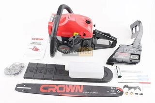 Бензопила CROWN GT5800 58cc (3,5кВт, шина 18&quot;, цепь 325-1,5-72зв. круг. зуб) плавный пуск