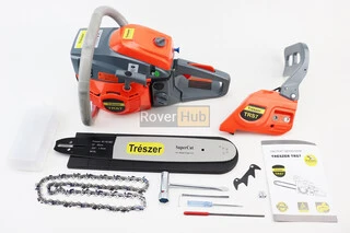 Бензопила TRESZER TRS7 52cc (3,8кВт. шина 16&quot;, ланцюг 325-1,5-64зв. квад. зуб) з підкачуванням, плавний пуск
