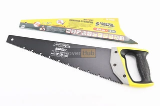 Ножівка по дереву 450мм, 9TPI MAX CUT, загартований зуб, 3D заточування, тефлонове покриття, BLACK ALLIGATOR 14-2445