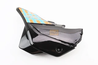 X-Road Light 200-250 пластик - боковой передний левый, ЧЕРНЫЙ с оранжевым рисунком