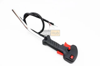 Ручка газа + трос Тип 1, (курок "широкий", з трубою)