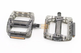 Педалі MTB широкі 9/16&quot; (102x97x26mm) полікарбонатні, чорно-прозорі NW-366PC