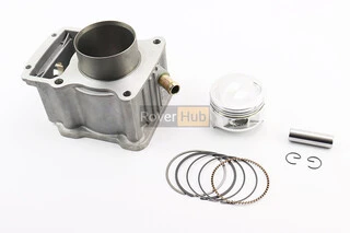 CG200-OHV Циліндр к-кт (цпг) 200cc - 63,5мм - водяне охолодження (висота циліндра 76/107мм) (палець 15мм) (битий бокс)