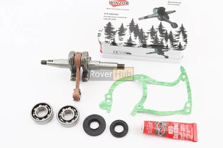 Коленвал 4500/5200, шатун - желтый + подшипники 6202-2шт + сальники (15x35x5 + 15x28x5) + прокладка + герметик, металлическая