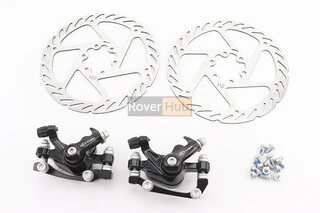 Тормоз Disk-brake передний (F160/R140мм)+задний (F180/R160мм), диски 160мм, крепл. 6 болтов, чёрный DX-2012
