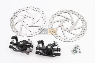 Тормоз Disk-brake передний (F160/R140мм)+задний (F180/R160мм), диски 160мм, крепл. 6 болтов, чёрный DX-2018, тип 1