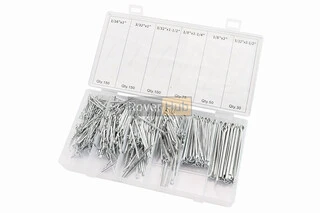 Набор шплинтов игольчатых (L-32;d-1,3, L-35;d-2, L-45;d-2,2, L-40;d-2,4, L-61;d-2,3, L-73;d-3,2) 6 видов, 555шт