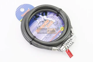 Замок протиугінний тросовий 1200х8мм з 4-х значним кодом, TY417