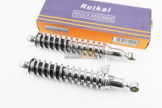 Амортизатор задній 325mm * d50mm (втулка 10mm / втулка 10mm) з важелем регулир., хром к-кт 2шт
