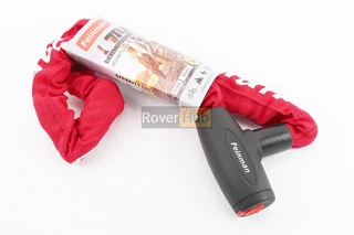 Замок протиугінний ланцюговий 900х8мм під ключ, червоний