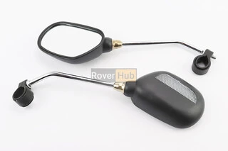 Зеркало левое+правое овальные, чёрные JY-102