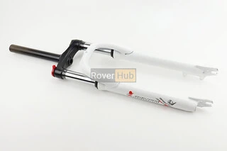 Вилка 26 &quot;амортизаційна, без різьби 1-1/8&quot; (28,6мм), шток 200мм, з ходом 80мм, Disk-brake, M Lockout, біла FRK-26
