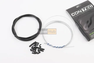 Трос - комплект перемикання універсальний "ПОВНИЙ" (сорочка 4мм х 2,7м, троса Galvanize 2000/2300мм, ковпачки, кінцевики,