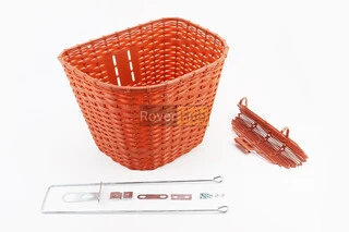 Кошик багажний передній 26&quot; з кришкою, пластмасовий, коричневий TH-057