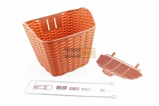 Кошик багажний передній 28&quot; з кришкою, пластмасовий, коричневий TH-059