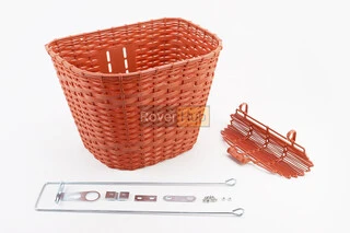 Кошик багажний передній 28" з кришкою, пластмасовий, коричневий TH-057