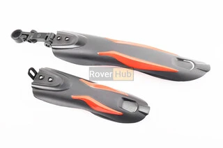 Крила пластмасові 24-26&quot; MTB, чорні з червоною вставкою XGNB-018