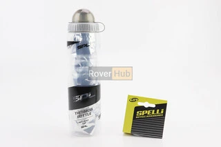 Фляга-термо пластиковая 500мл, с защитной крышкой, прозрачно-чёрная SWB-700