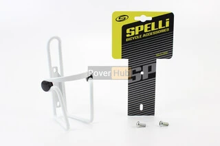 Флягодержатель алюминиевый с пластмассовыми вставками, крепл. на раму, белый SBC-103