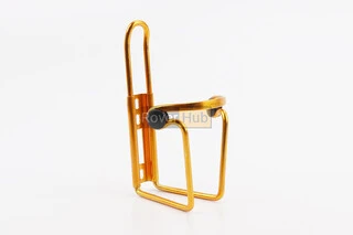 Фляготримач алюмінієвий з пластмасовими вставками, кріпл. на раму, жовтий