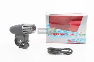 Ліхтар передній 1 діод 200 lumen, Li-ion 3.7V 1200mAh зарядка від USB, вологозахисний, чорно-сірий