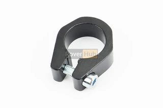 Затискач (хомут) труби сидіння MTB 25,4мм, алюмінієвий, чорний