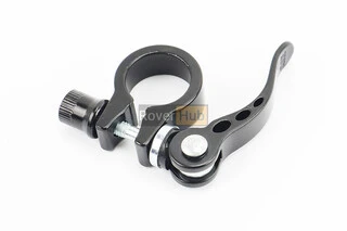 Затискач (хомут) труби сидіння MTB 25,4мм, кріпл. ексцентрик, алюмінієвий, чорний