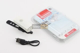 Ліхтар передній 1 діод 300 lumen алюмінієвий, Li-ion 3.7V 800mAh зарядка від USB, вологозахисний, білий RPL-2255