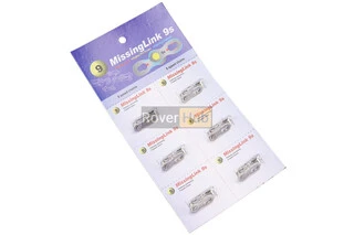 Замок цепи MTB 9зв. на блистере (6шт к-кт), серебристый