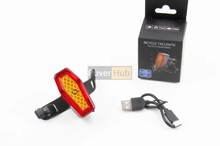 Ліхтар задній COB LED технологія, Li-ion 3.7V 500mAh зарядка від USB, вологозахисний
